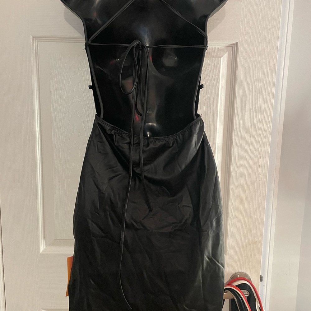 Pleather black dress